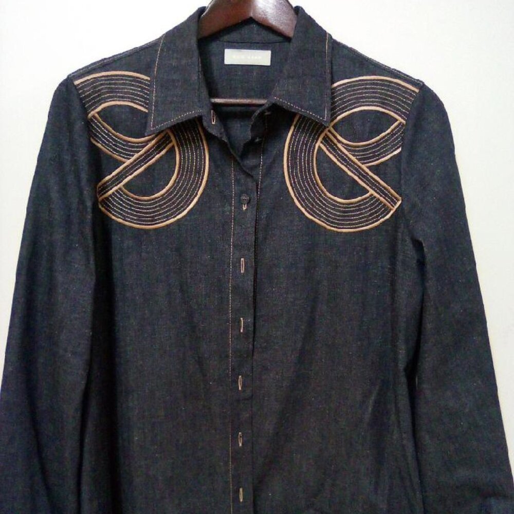 NWT Elie Saab denim shirt size 42